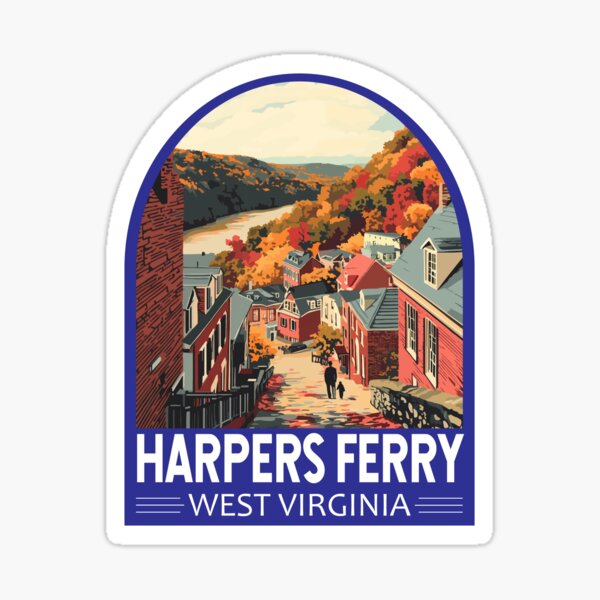 Item preview, Harpers Ferry West Virginia Travel Art Emblem designed and sold by KrisSidDesigns.