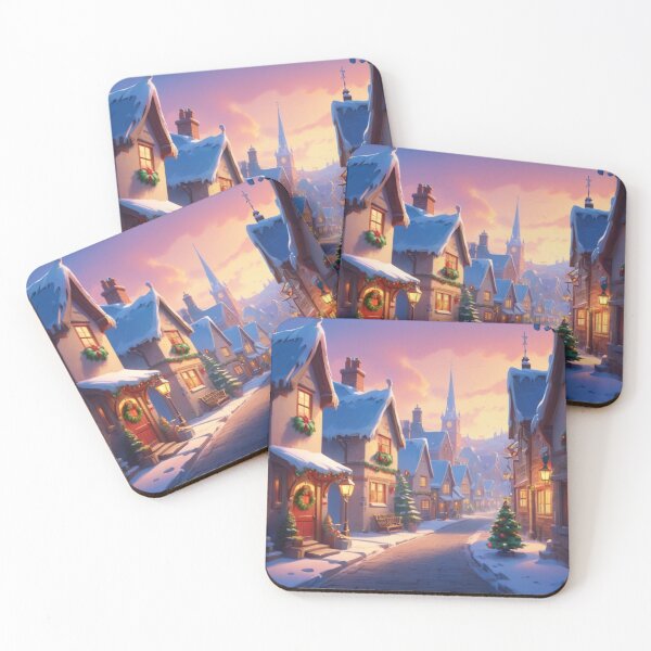 Item preview, Charming Festive Village Christmas Scene designed and sold by T-shirtMill.