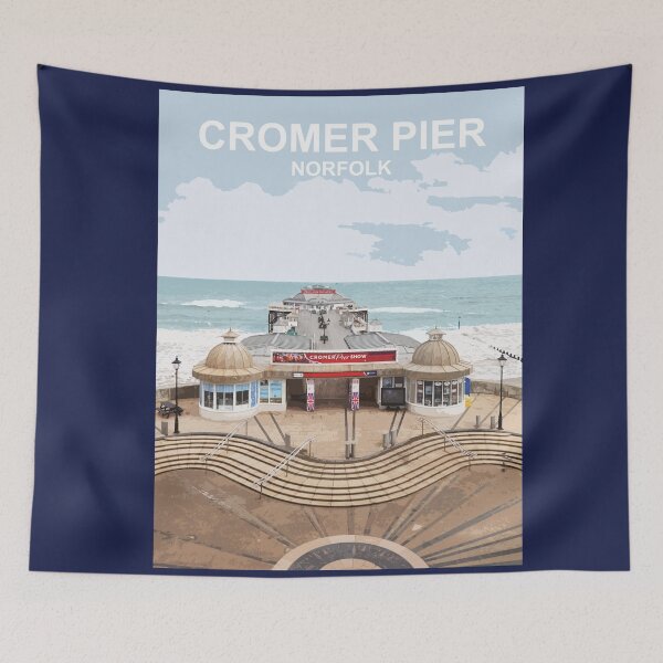 Item preview, Cromer Pier Norfolk Travel poster Sea Palling designed and sold by BarbaraGlebska.