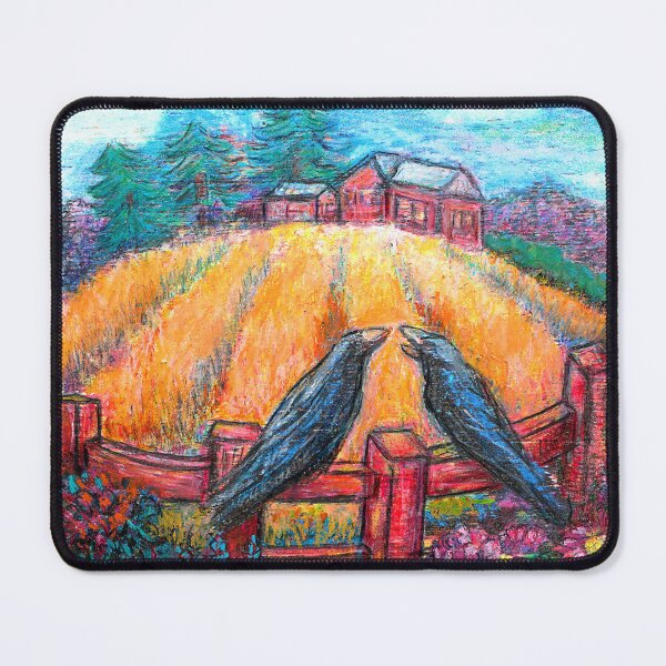 Item preview, Crows Chatting on a Fence Survey the Field designed and sold by TikabooTales.