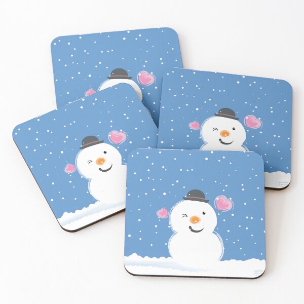 Item preview, Happy Holidays from Cute Romantic Snowman designed and sold by MarikaJohnson.
