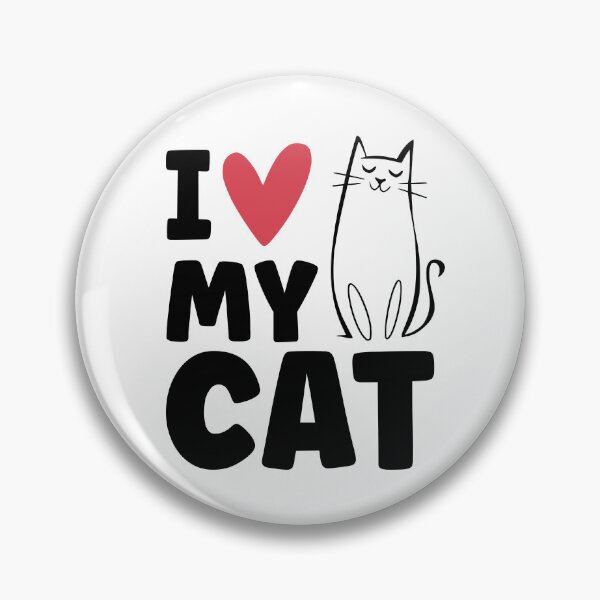 Item preview, I Love My Cat Pet Minimalist Kitty Outline Design designed and sold by Infinitee8hirts.