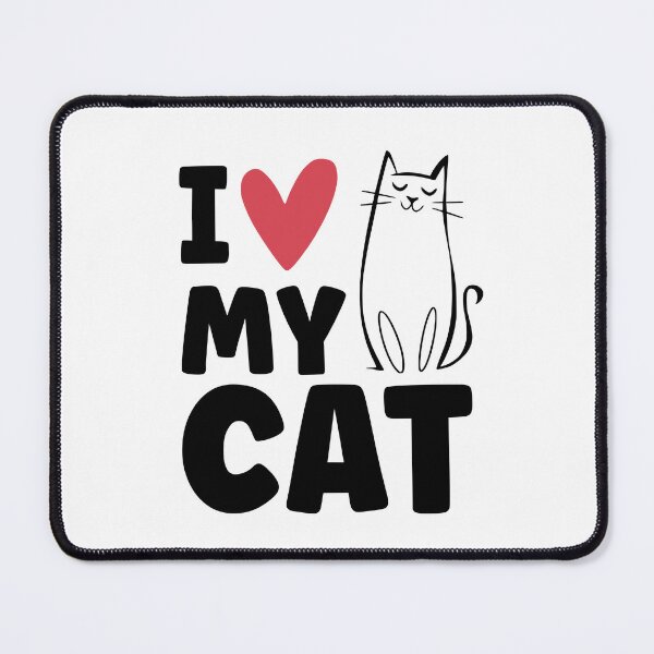 Item preview, I Love My Cat Pet Minimalist Kitty Outline Design designed and sold by Infinitee8hirts.