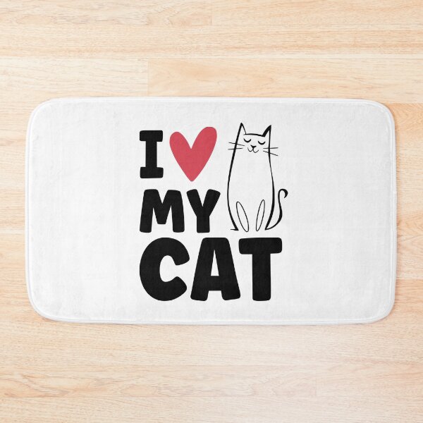 Item preview, I Love My Cat Pet Minimalist Kitty Outline Design designed and sold by Infinitee8hirts.