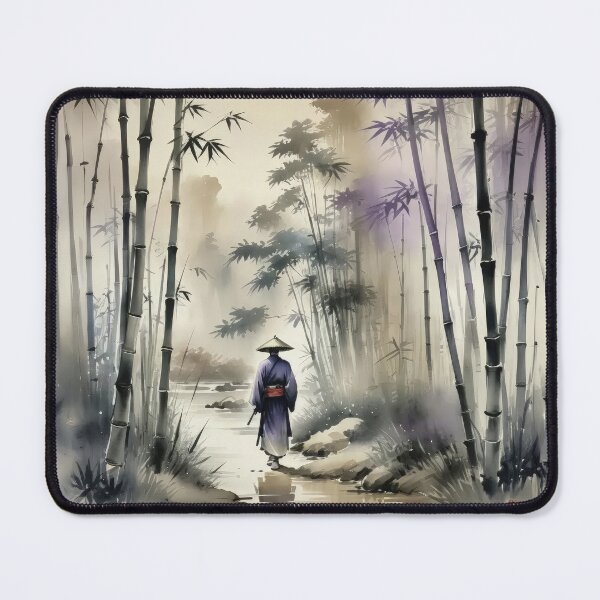 Item preview, THE SAMURAI PATH JAPANESE BAMBOO FOREST IN GREY designed and sold by INNERHARMONY2.