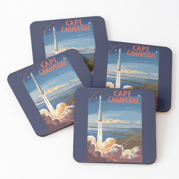 Item preview,  Cape Canaveral Florida Painterly Travel Art Vintage designed and sold by KrisSidDesigns.