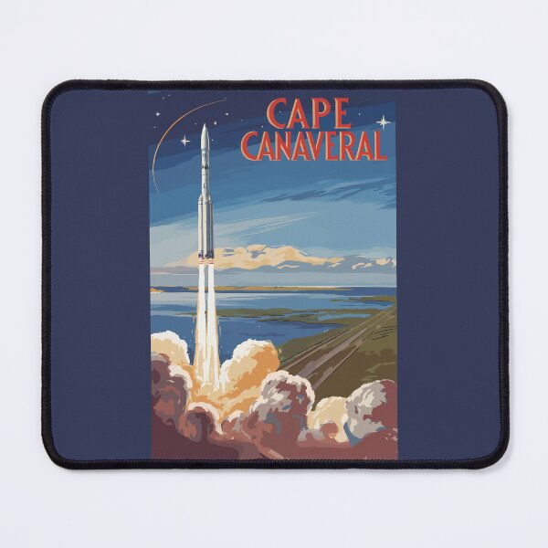 Item preview, Cape Canaveral Florida Painterly Travel Art Vintage designed and sold by KrisSidDesigns.