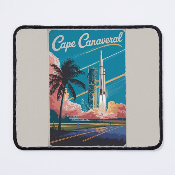 Item preview,  Cape Canaveral Florida Illustration Travel Art Vintage designed and sold by KrisSidDesigns.