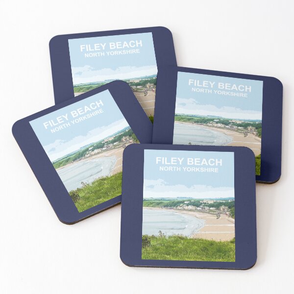 Item preview, Filey Beach Yorkshire Travel location poster Scarborough designed and sold by BarbaraGlebska.