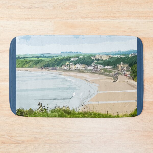 Item preview, Filey Beach Yorkshire Travel location poster Scarborough designed and sold by BarbaraGlebska.