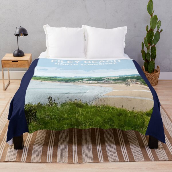 Item preview, Filey Beach Yorkshire Travel location poster Scarborough designed and sold by BarbaraGlebska.
