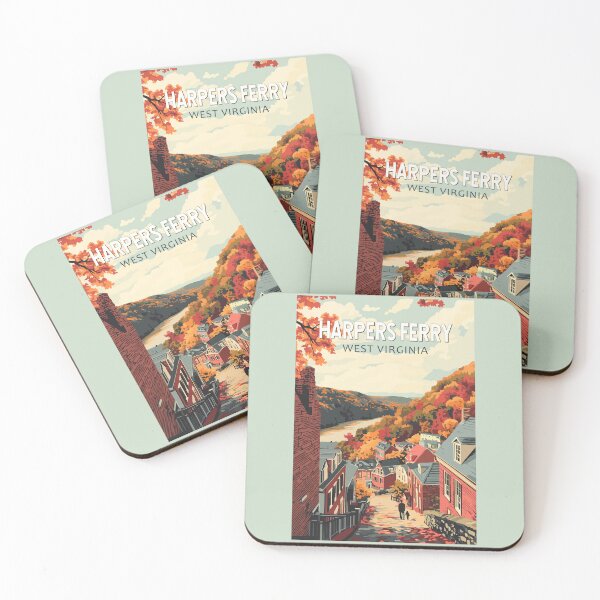 Item preview, Harpers Ferry West Virginia Travel Art Vintage designed and sold by KrisSidDesigns.