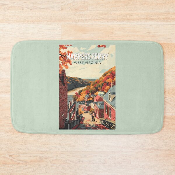 Item preview, Harpers Ferry West Virginia Travel Art Vintage designed and sold by KrisSidDesigns.