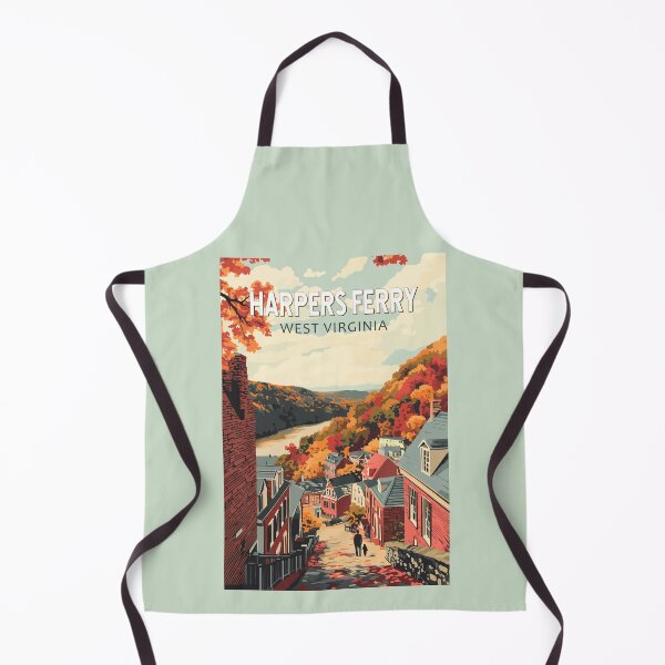 Item preview, Harpers Ferry West Virginia Travel Art Vintage designed and sold by KrisSidDesigns.