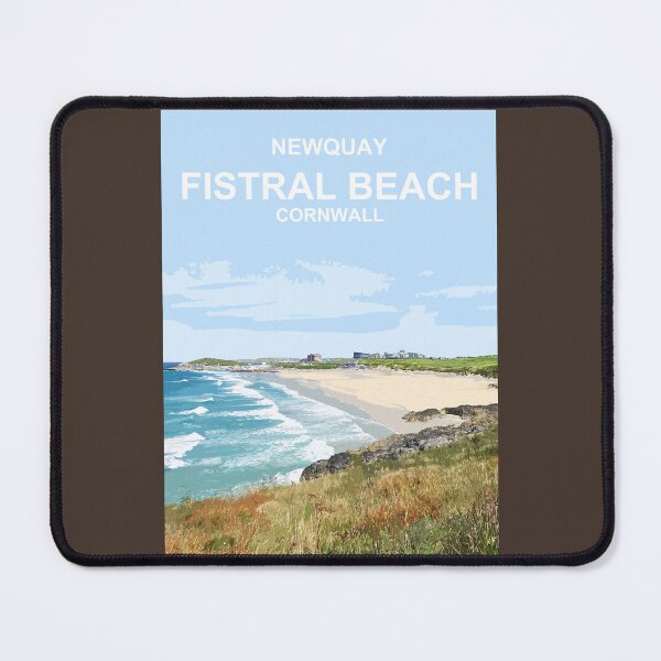 Item preview, Fistral Beach Cornwall. Cornish gift Kernow Travel location poster. Newquay designed and sold by BarbaraGlebska.