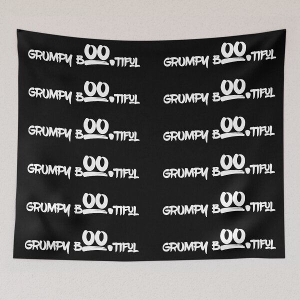 Item preview, Grumpy Boo.tiful: Playful Typography with a Grumpy Twist, Unique designed and sold by villacreativa.