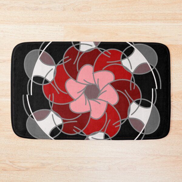 Item preview, Red, grey and White rose flower design  designed and sold by Stefrait-7.