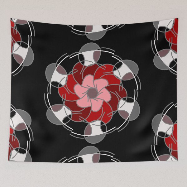 Item preview, Red, grey and White rose flower design  designed and sold by Stefrait-7.