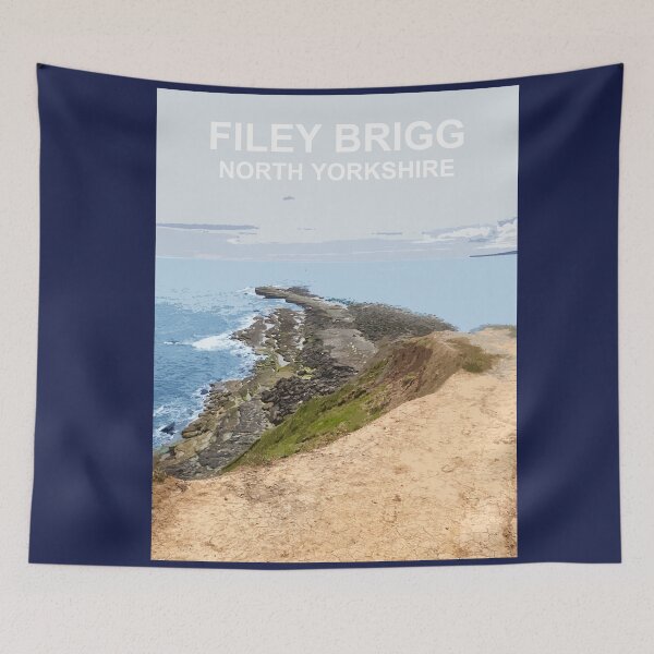 Item preview, Filey Brigg Yorkshire Travel location poster Scarborough designed and sold by BarbaraGlebska.