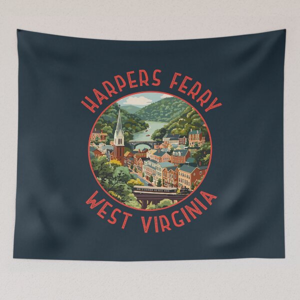 Item preview, Harpers Ferry West Virginia Retro Distressed Circle designed and sold by KrisSidDesigns.