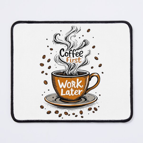 Item preview, Coffee First, Work Later, Coffee Lovers Gift, Gift for Him, Gift for Her designed and sold by Grang Art Artistic Designs.