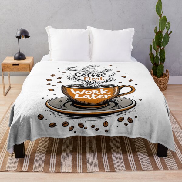Item preview, Coffee First, Work Later, Coffee Lovers Gift, Gift for Him, Gift for Her designed and sold by Grang Art Artistic Designs.