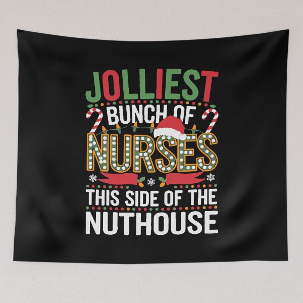 Item preview, Funny Christmas Nurse Group Jolliest Bunch Holiday Cheer designed and sold by BongsEmporium.