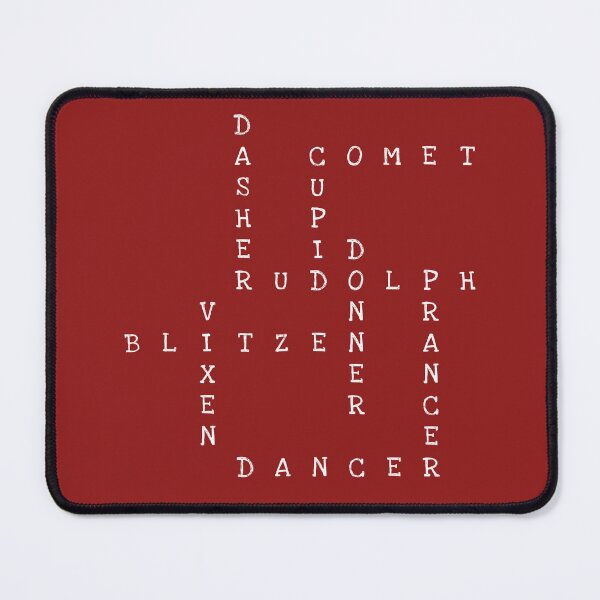 Item preview, Crossword of the names of santa's reindeer designed and sold by Knytt.