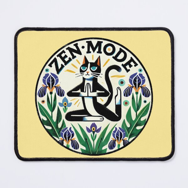Item preview, Zen Mode Cat designed and sold by FrictionMaxxing.