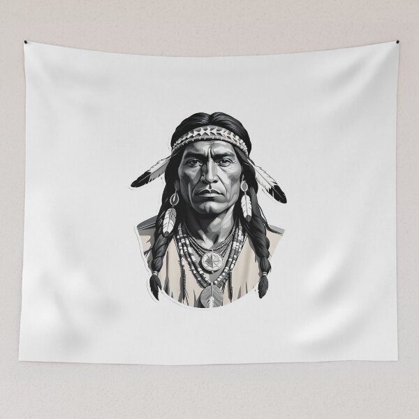 Item preview, Vintage Native American Indian designed and sold by Bunmigraphics .