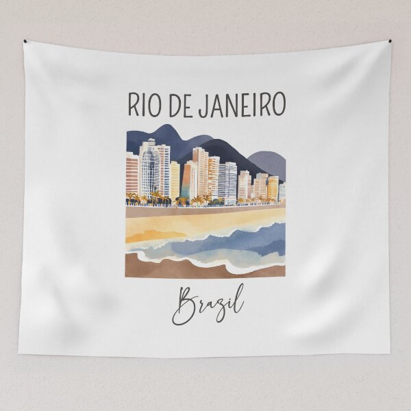 Item preview, A Watercolor Design of Rio de Janeiro - Brazil  designed and sold by Sketch-Shack.