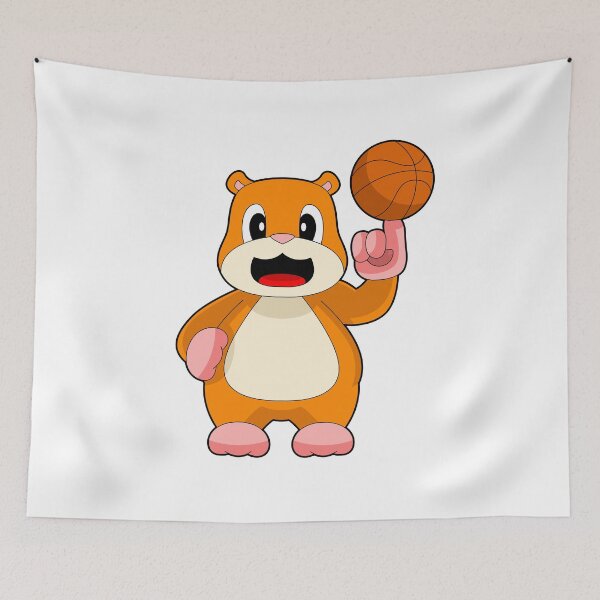 Item preview, Hamster Basketball player Basketball designed and sold by Snabdesign84.
