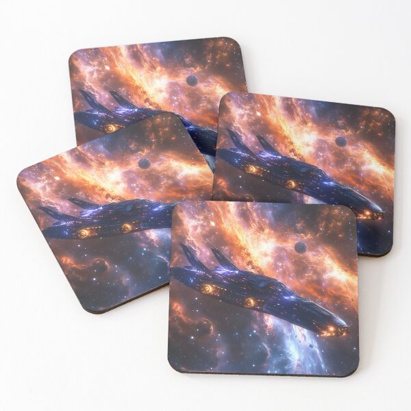 Item preview, Spaceship in Nebula designed and sold by AIArtArchitect.