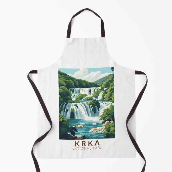 Item preview, Krka National Park Croatia Illustration Travel Art Vintage designed and sold by KrisSidDesigns.