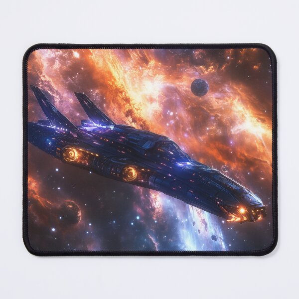 Item preview, Spaceship in Nebula designed and sold by AIArtArchitect.