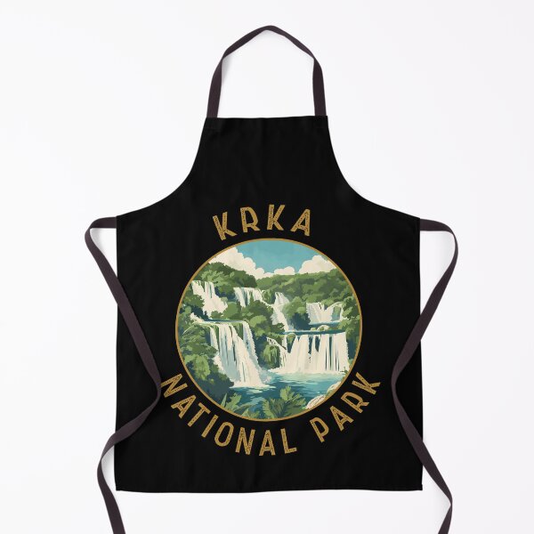 Item preview, Krka National Park Croatia Retro Distressed Circle designed and sold by KrisSidDesigns.