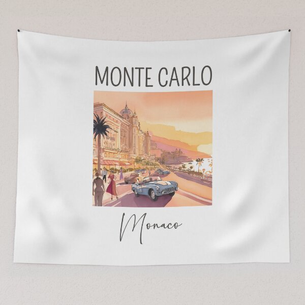 Item preview, A Watercolor Design of Monte Carlo - Monaco  designed and sold by Sketch-Shack.