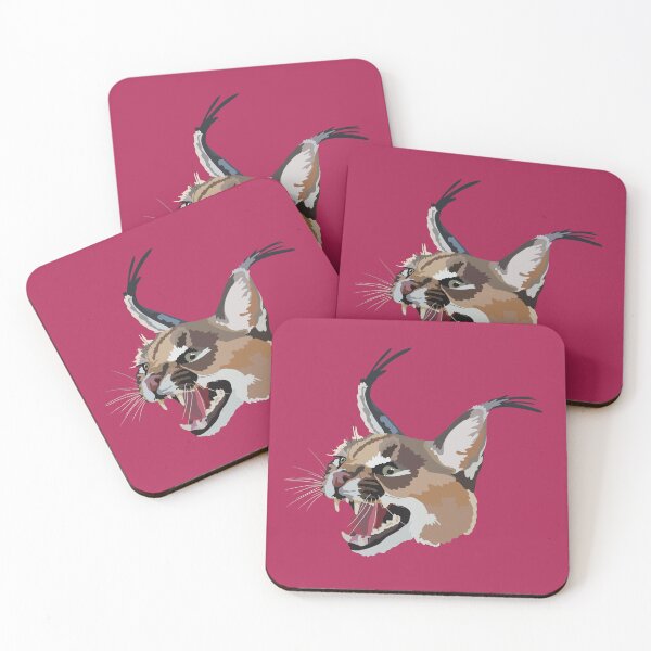 Item preview, C is for Caracal ,Caracal – Elegant Wild Cat of Africa and Asia Illustration designed and sold by PrettylittlepastelUk.