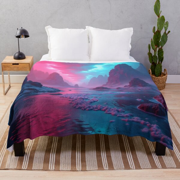 Item preview, Blue & Pink Mountain Scenery designed and sold by Rosa-Canina64.