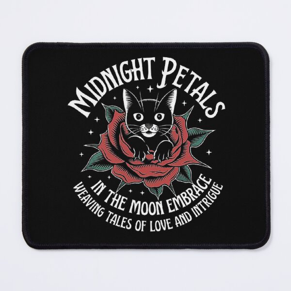 Item preview, Midnight Cat Embraced by Rose: Love and Intrigue Under the Moon designed and sold by love3617.