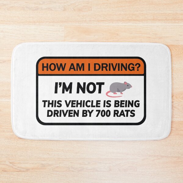 Item preview, How Am I Driving? I'm Not This Vehicle Is Being Driven By 700 Rats Funny Meme Bumper designed and sold by Jaxym.