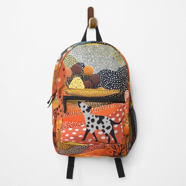 Item preview, Polka Dot Dog in Autumn Landscape designed and sold by Neika Shimm Designs.