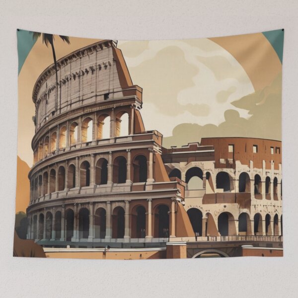 Item preview, 001 Vintage Colosseum, Italy Poster Design designed and sold by Alexis Art Collection.
