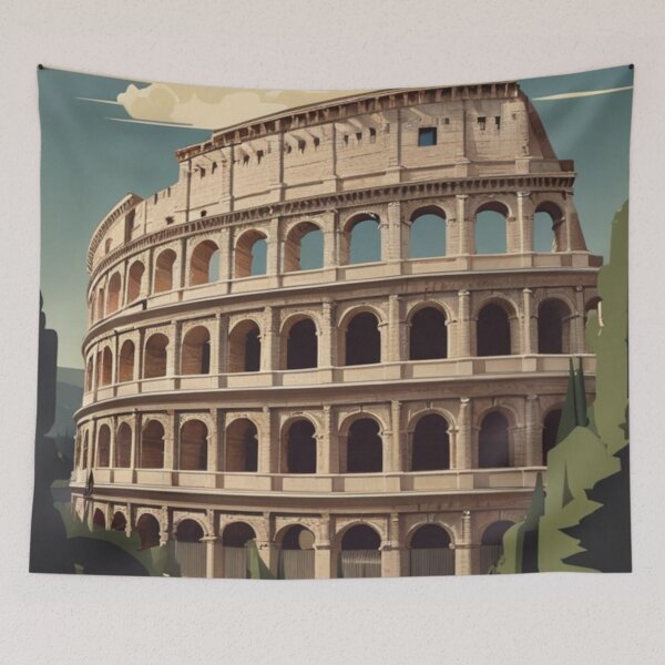 Item preview, 003 Vintage Colosseum, Italy Poster Design designed and sold by Alexis Art Collection.