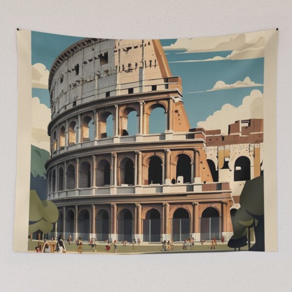 Item preview, 004 Vintage Colosseum, Italy Poster Design designed and sold by Alexis Art Collection.