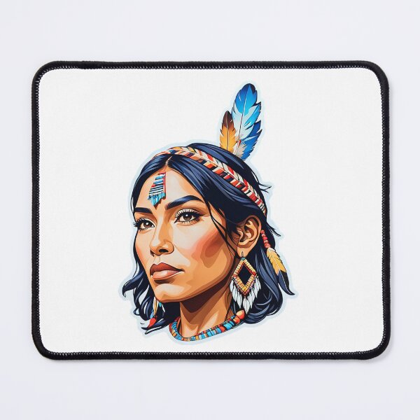 Item preview, Native American Indian Lady designed and sold by Bunmigraphics .