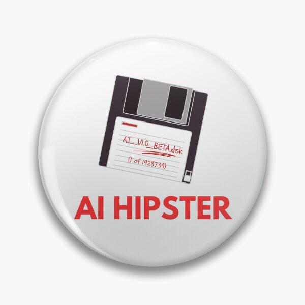 Item preview, AI Hipster  | AI Humor | Funny Tech Design | Gift for Programmers and Tech Lovers | Nostalgia  designed and sold by Loffartdesign.
