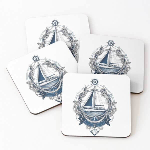 Item preview, Maritime Sailboat Adventure Blue designed and sold by LuminOrb.