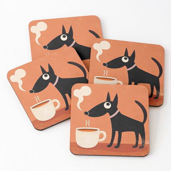 Item preview, Black dog coffee lover designed and sold by AhArtMe.