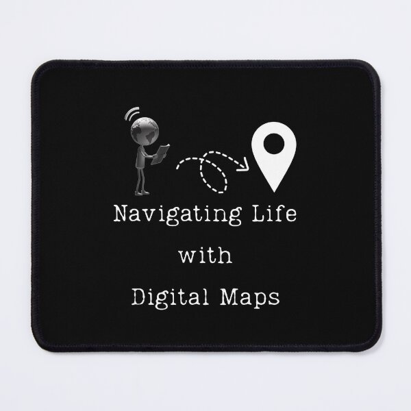 Item preview, Navigating Life with Digital Maps - Tech Minimalist Design designed and sold by FlatEdge.